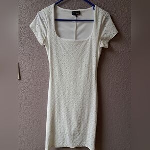 White Eyelet Dress By B Famous